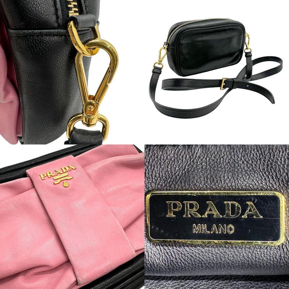 Prada Nappa Fiocco Bow Camera Crossbody Bag Pink - Picture 4 of 4
